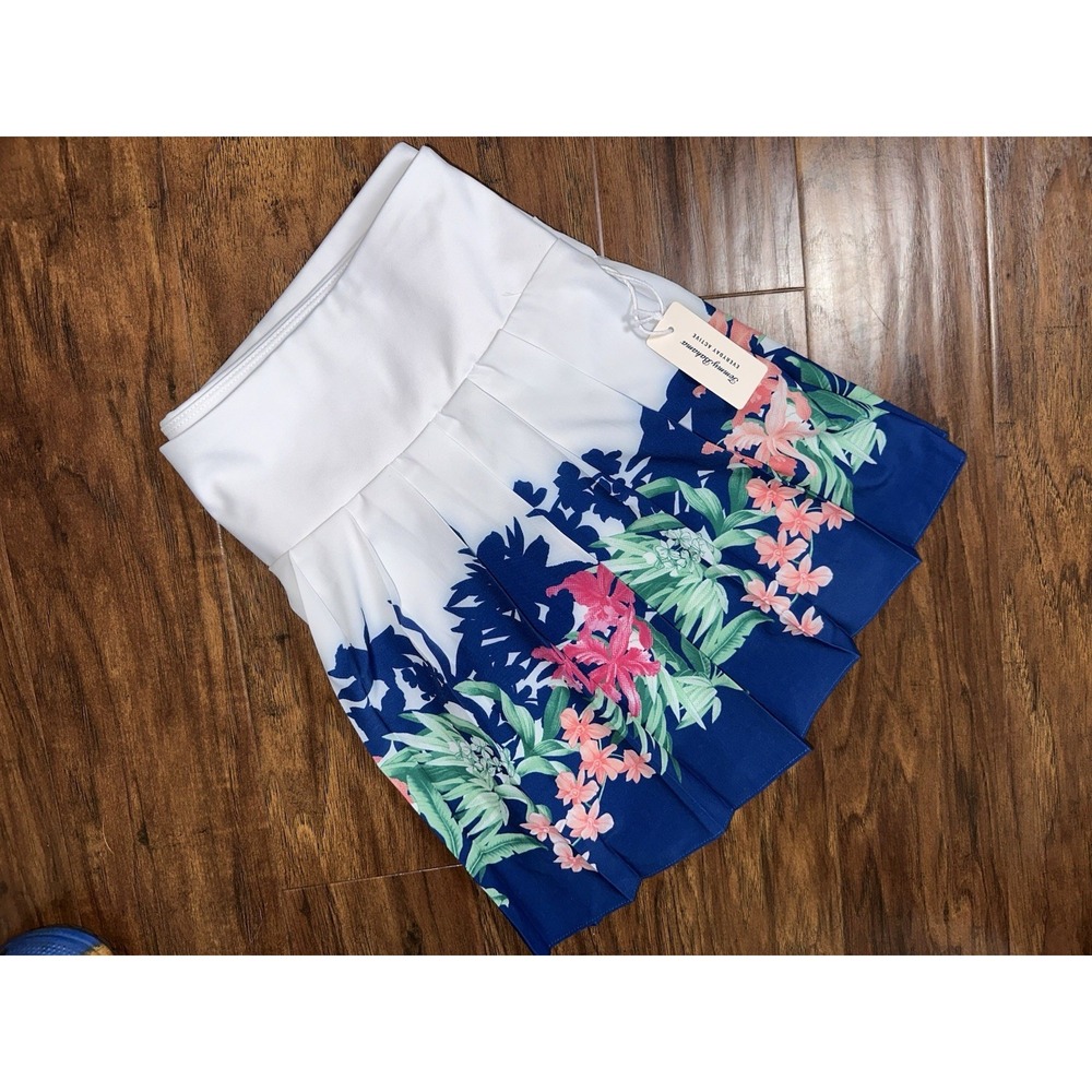 New Tommy Bahama Everyday Active Golf Tennis Pleated Skort Floral Pickleball